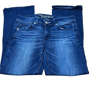 American Eagle Kick Boot Women's Blue Flared Jeans Size 8